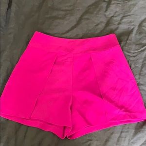 BEBE hot pink high waisted shorts